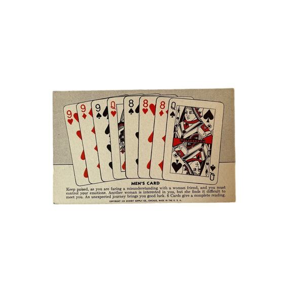 Vintage Copyright 1939 Trading Card Men's Card Fortune Telling Dating Love USA - Picture 2 of 4